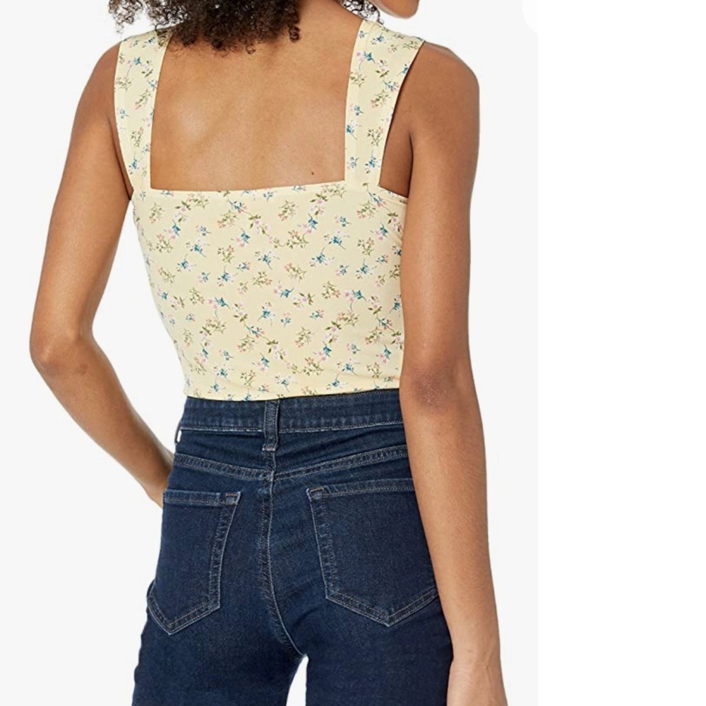 BCBG Generation Flower Yellow Bodysuit - Picture 3 of 9